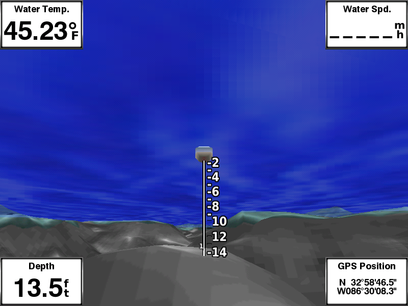 Another day out on my Garmin 840XS, Depth Range Shading, NMEA2000, down